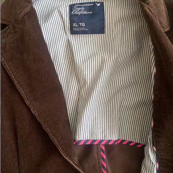American Eagle Outfitters Brown Corduroy Jacket/Blazer - Picture 2 of 3